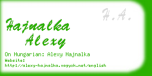 hajnalka alexy business card